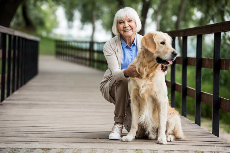 Animal Lovers for Life- Why Seniors Make Great Pet Parents older woman with her pets