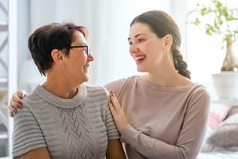 mother and her adult daughter