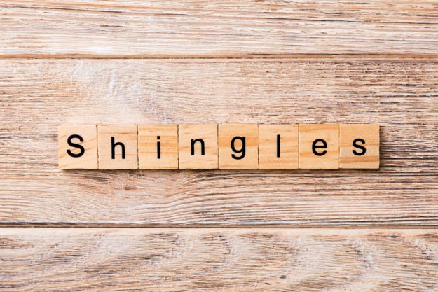 Shingles word written on wood block. Shingles text on wooden table for your desing, concept Understanding Shingles In The Elderly