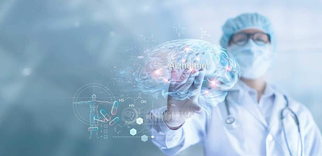 Abstract, Doctor checking and analysis alzheimer’s disease and d Abstract, Doctor checking and analysis alzheimer's disease and d