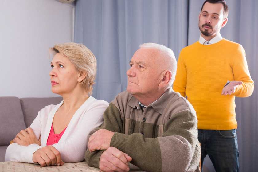 Parents arguing with son Things You Shouldn't Say To Seniors With Dementia