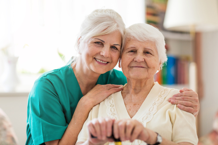 Home caregiver and senior adult woman Five Ways To Practice Gratitude As You Age