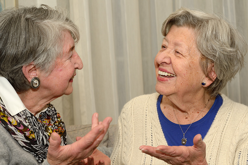 Two Senior Ladies Talking to Each Other Two Senior Ladies Talking to Each Other