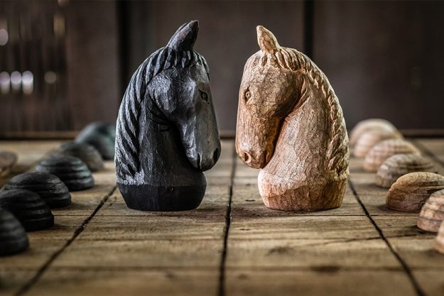 Battle of Wooden Chess Horse