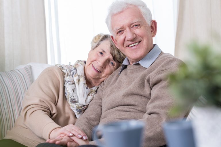 Happy grandma and grandpa Happy grandma and grandpa