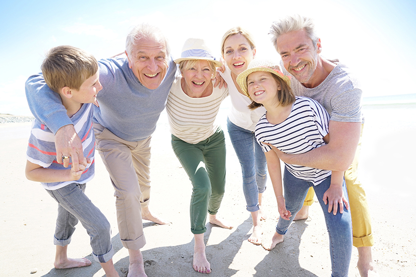 Portrait of happy intergenerational family Portrait of happy intergenerational family