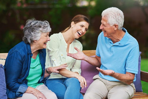 Best Things Life Arent Things Senior Couple Spending Time Daughter