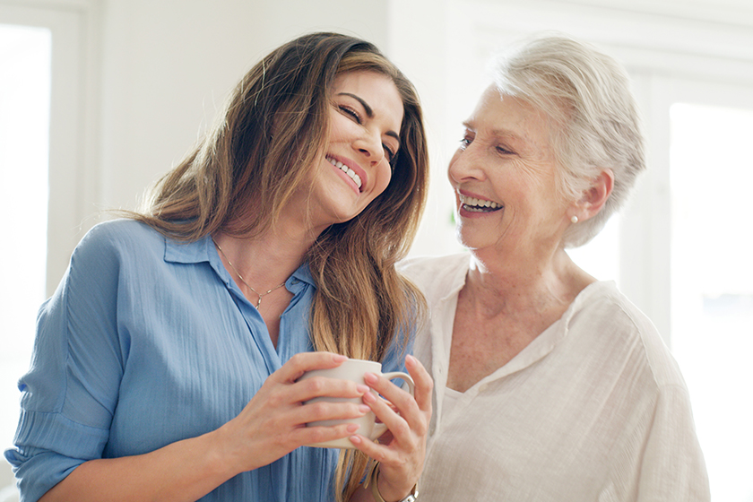 Visiting my mom is always so much fun. a young woman and her senior mom spending quality time together at home Visiting my mom is always so much fun. a young woman and her senior mom spending quality time together at home