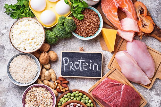 Healthy food high in protein