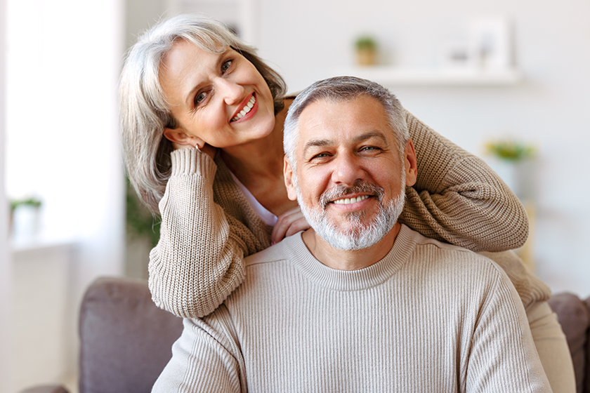 Beautiful smiling senior family