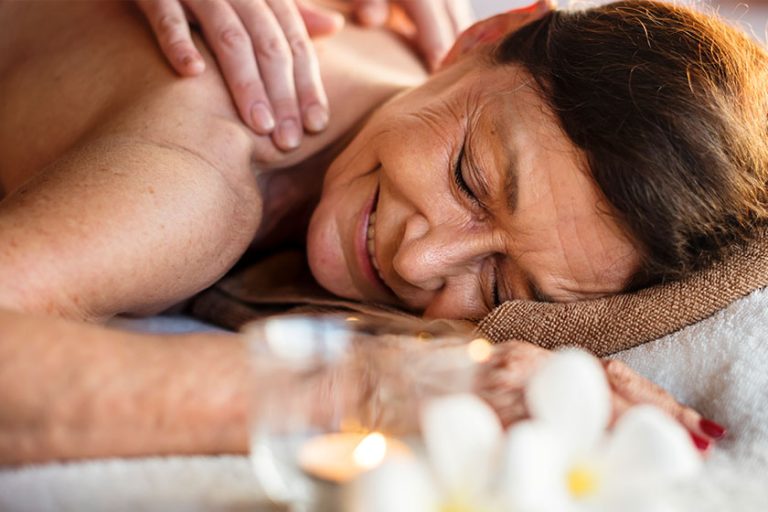 Mature woman at a luxurious spa