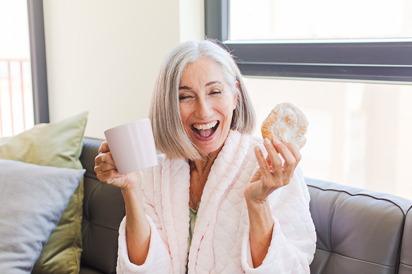 Middle age woman at home Middle age woman at home