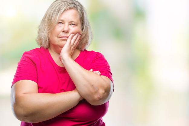 Senior plus size caucasian woman Senior plus size caucasian woman