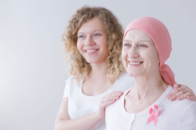Daughter and mother with breast cancer Daughter and mother with breast cancer