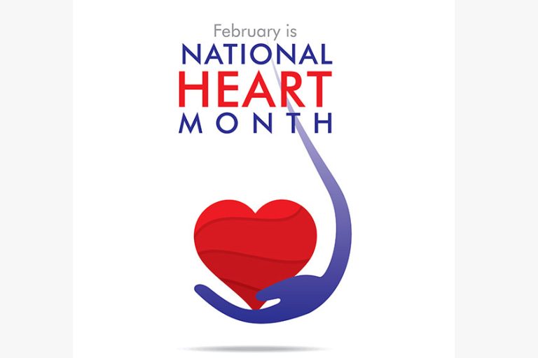 Vector illustration of february is american heart Vector illustration of february is american heart