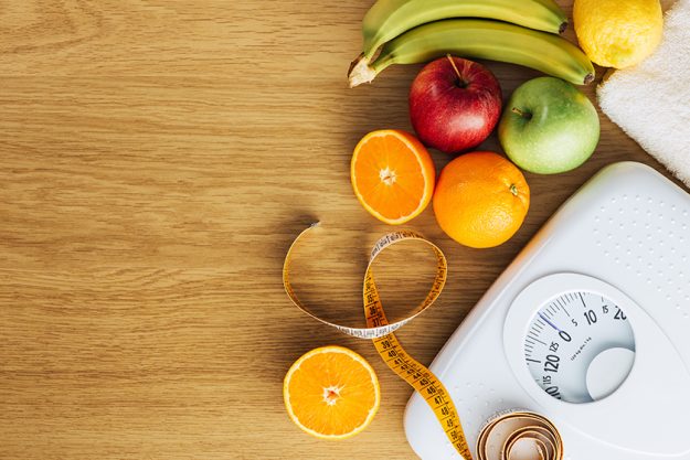 Healthy eating and weight loss concept