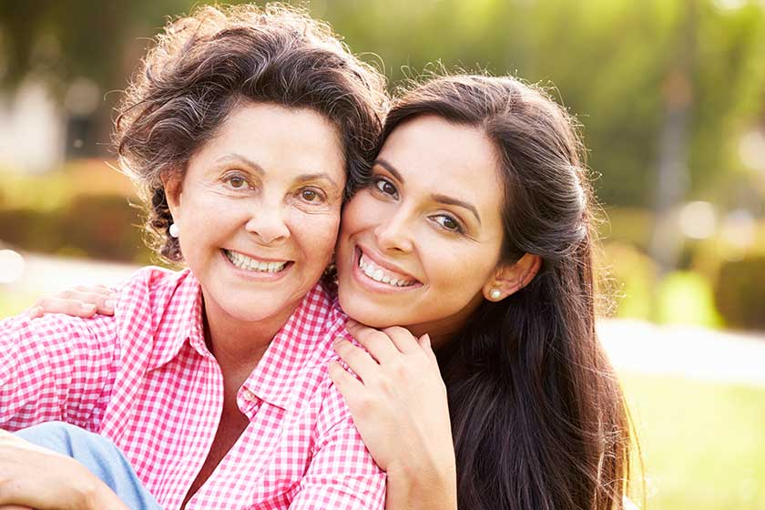 Mother With Adult Daughter In Park Together Mother With Adult Daughter In Park Together