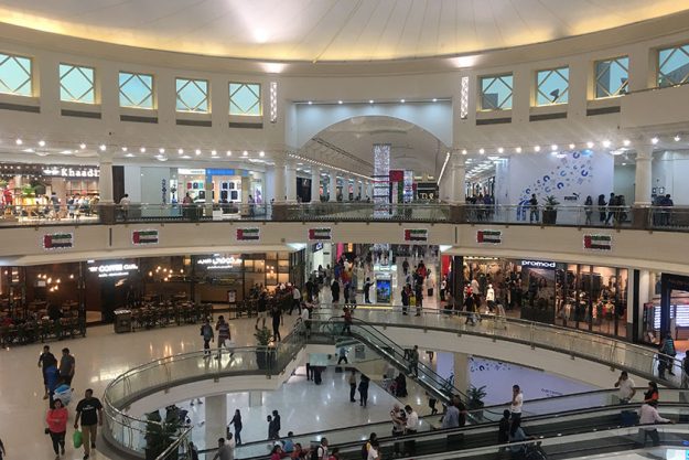 DUBAI, UAE – DEC 3: Deira City Centre in Dubai, UAE, as seen on Dec 3, 2018. The mall opened in 1995 and is the original flagship mall in the Majid Al Futtaim Properties portfolio. DUBAI, UAE - DEC 3: Deira City Centre in Dubai, UAE, as seen on Dec 3, 2018. The mall opened in 1995 and is the original flagship mall in the Majid Al Futtaim Properties portfolio.