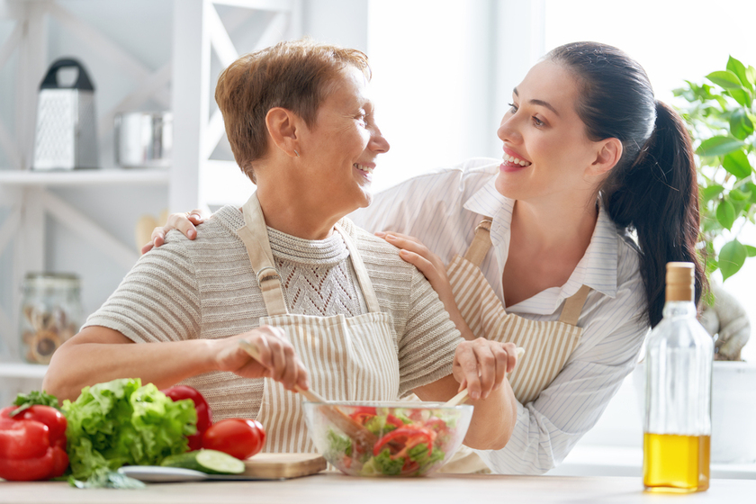 Happy family in the kitchen