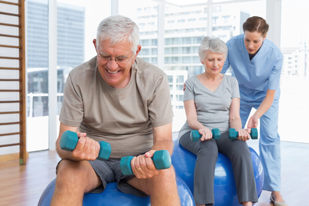 female-therapist-assisting-senior-couple female-therapist-assisting-senior-couple