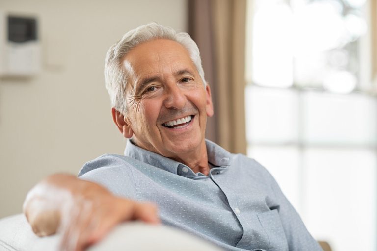 Portrait,Of,Happy,Senior,Man,Smiling,At,Home.,Old,Man