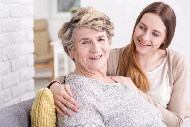 Shot,Of,A,Granddaughter,Hugging,Her,Grandma